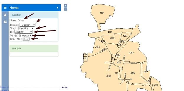 उड़ीसा भूलेख नक्शा ऑनलाइन कैसे देखें? | Odisha Bhulekh Naksha online Kaise dekhe 7 उड़ीसा भू नक्शा ऑनलाइन कैसे देखे
