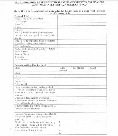 HP Medha Protsahan Yojana 2020 Online form