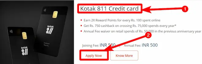 कोटक महिंद्रा बैंक क्रेडिट कार्ड कैसे बनवाएं? | Kotak Mahindra Bank Credit Card Apply 3 कोटक महिंद्रा बैंक क्रेडिट कार्ड कैसे बनवाएं