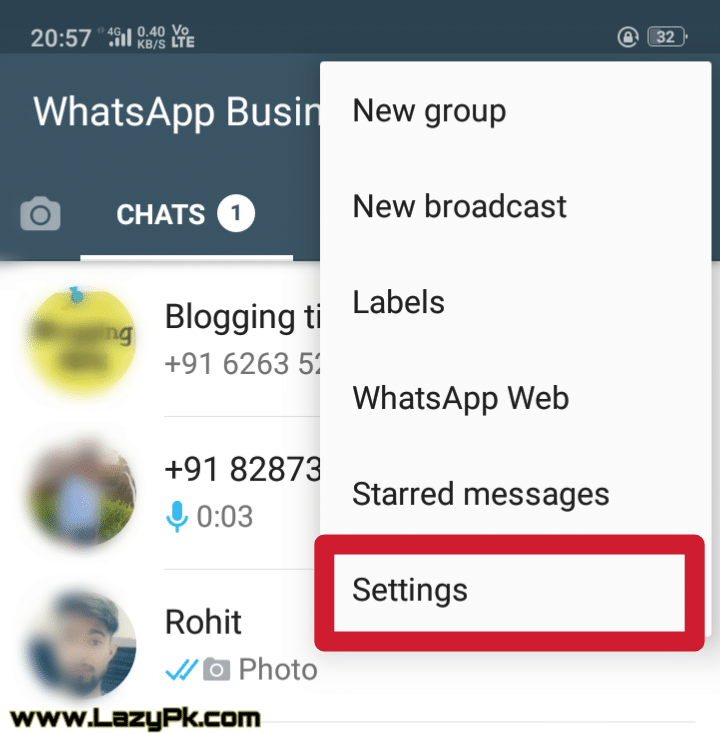 Whatsapp dp full steps