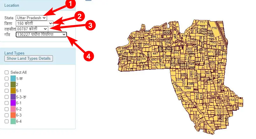उत्तर प्रदेश भू नक्शा चेक एवं डाउनलोड कैसे करें? 2 उत्तर प्रदेश भू नक्शा