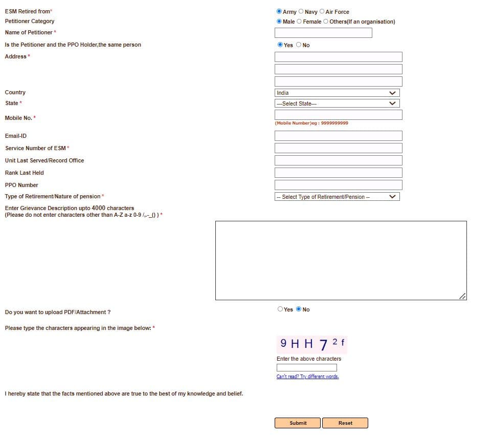 रक्षा पेंशन शिकायत निवारण पोर्टल | लाभ, उद्देश्य व ऑनलाइन शिकायत दर्ज़ प्रक्रिया | Raksha Pension Shikayat Nivaran Portal? 4 रक्षा पेंशन शिकायत निवारण पोर्टल Raksha Pension Shikayat Nivaran Portal 2