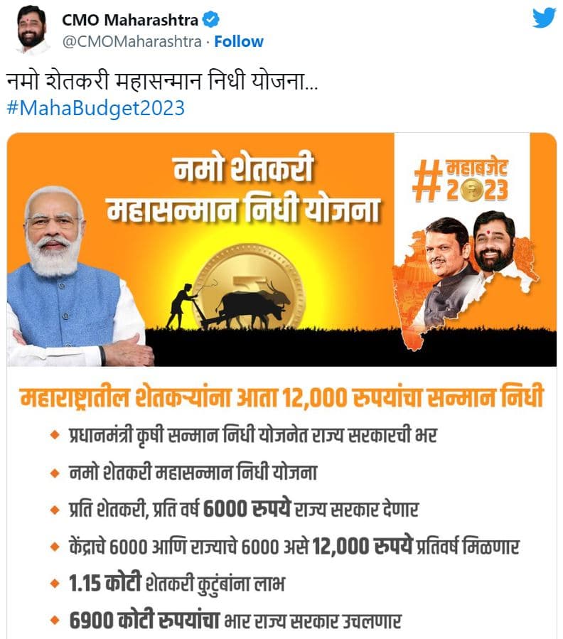 महाराष्ट्र नमो शेतकरी महा सम्मान निधि योजना अप्लाई प्रक्रिया | Maharashtra Shetkari Maha Sanman Nidhi Yojana 2025 2 Maharashtra Shetkari Maha Sanman Nidhi Yojana 2023