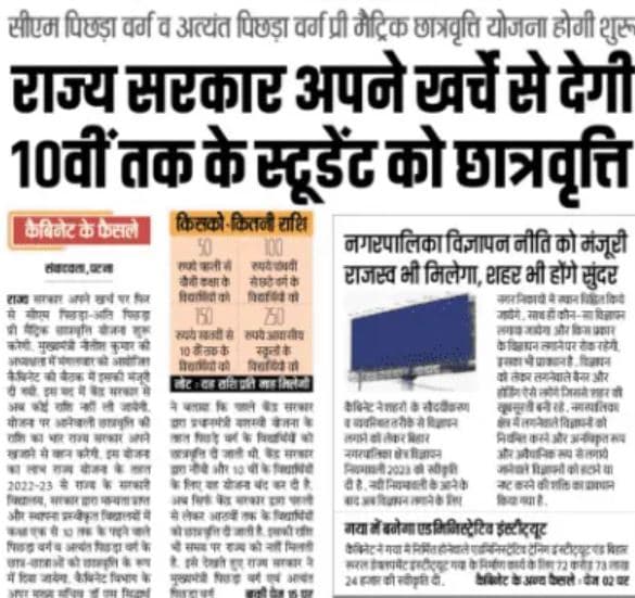 मुख्यमंत्री पिछड़ा अति पिछड़ा प्री मैट्रिक छात्रवृत्ति योजना | लाभ, लाभार्थी, राशि पात्रता व अप्लाई प्रक्रिया | Mukhyamantri BC EBC Pre Matric Scholarship Yojana 2025 2 मुख्यमंत्री पिछड़ा अति पिछड़ा प्री मैट्रिक छात्रवृत्ति योजना