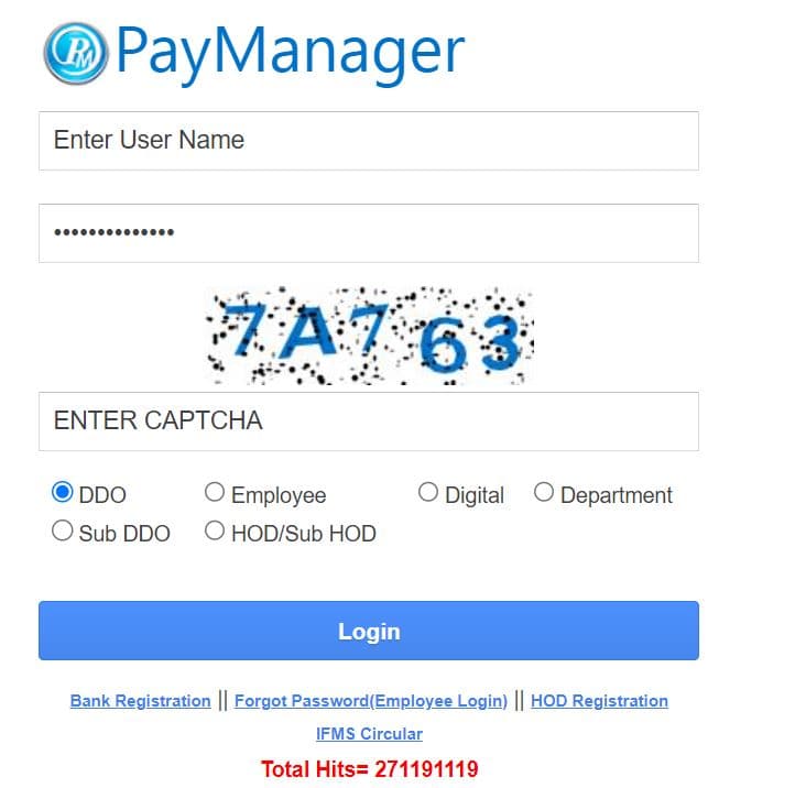 राजस्थान पे मैनेजर पोर्टल ऑनलाइन रजिस्ट्रेशन व लॉगिन कैसे करें? | Rajasthan PayManager Portal in Hindi 4 पेमैनेजर पोर्टल पर लॉगिन कैसे करें Paymanager Portal Login in Hindi