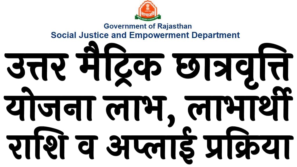Rajasthan Uttar Matric Scholarship scheme 2025
