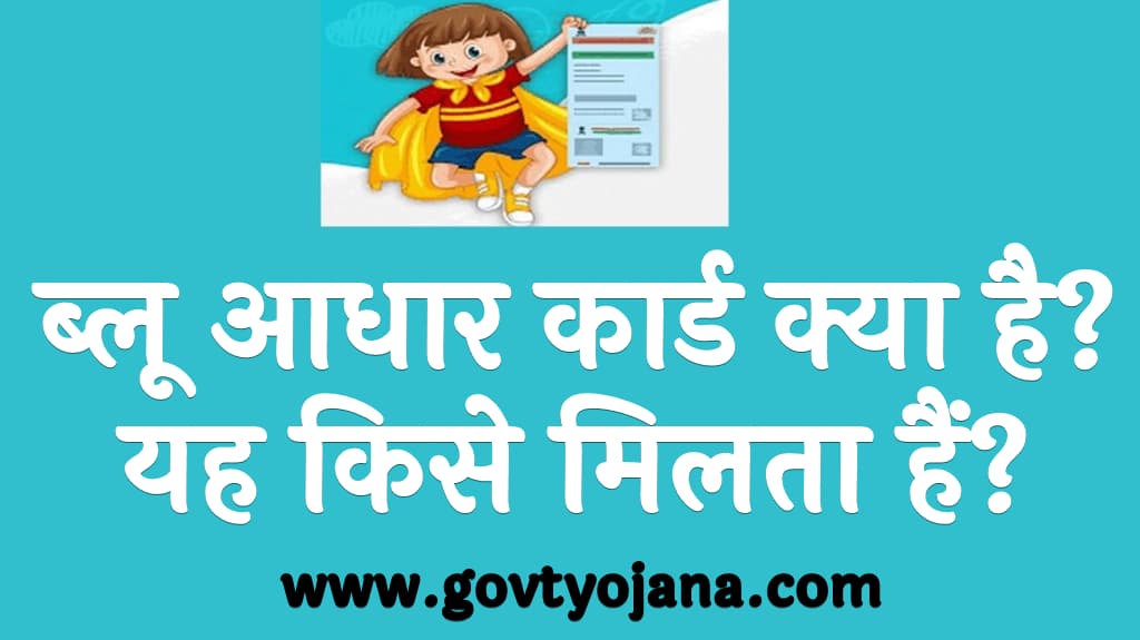 ब्लू आधार कार्ड क्या है